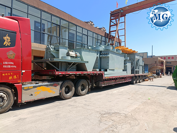 西安干粉砂漿設備裝車現場！