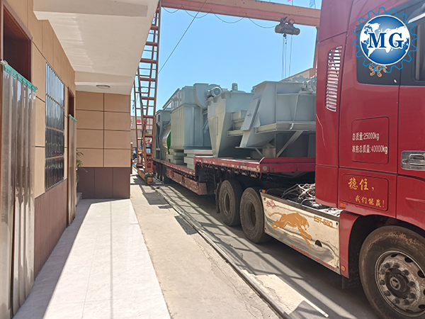 西安干粉砂漿設備裝車現場！